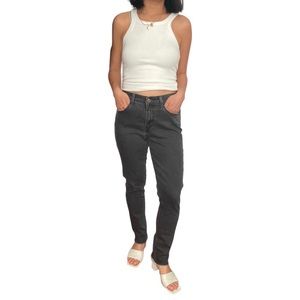 LEVIS Raw Hem High Rise Skinny Jeans